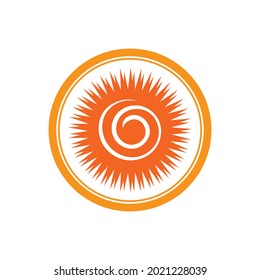 vector illustration of sun logo design template