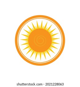 vector illustration of sun logo design template