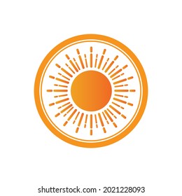 vector illustration of sun logo design template