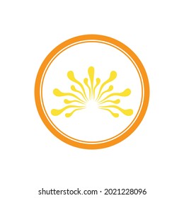 vector illustration of sun logo design template
