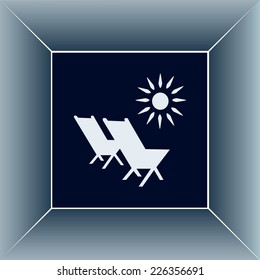 Vector illustration of a sun lounger
