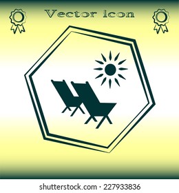 Vector illustration of a sun lounger