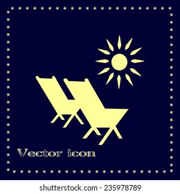 Vector illustration of a sun lounger