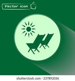 Vector illustration of a sun lounger