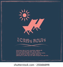 Vector illustration of a sun lounger