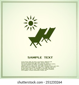Vector illustration of a sun lounger