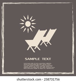 Vector illustration of a sun lounger