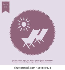 Vector illustration of a sun lounger