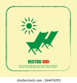 Vector illustration of a sun lounger