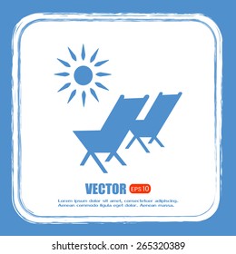 Vector illustration of a sun lounger