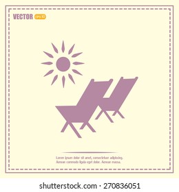 Vector illustration of a sun lounger