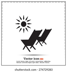 Vector illustration of a sun lounger