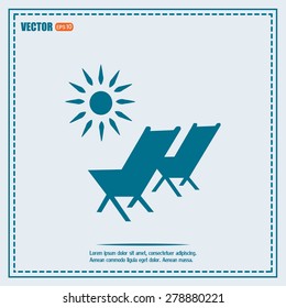 Vector illustration of a sun lounger