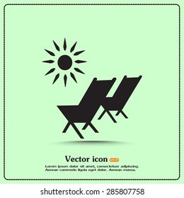 Vector illustration of a sun lounger