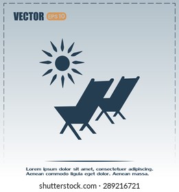 Vector illustration of a sun lounger