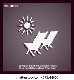Vector illustration of a sun lounger
