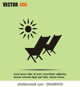 Vector illustration of a sun lounger