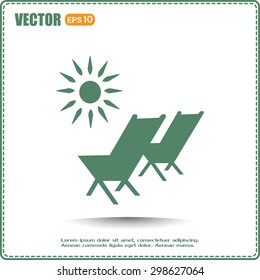Vector illustration of a sun lounger