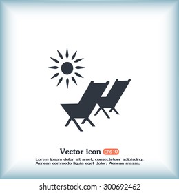 Vector illustration of a sun lounger
