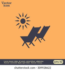 Vector illustration of a sun lounger
