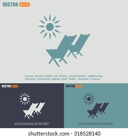 Vector illustration of a sun lounger