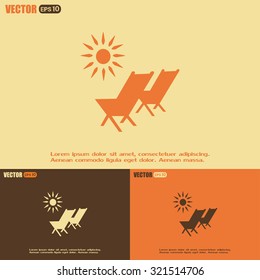 Vector illustration of a sun lounger
