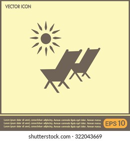 Vector illustration of a sun lounger