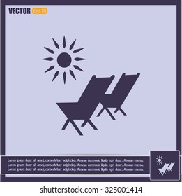 Vector illustration of a sun lounger