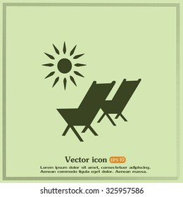 Vector illustration of a sun lounger