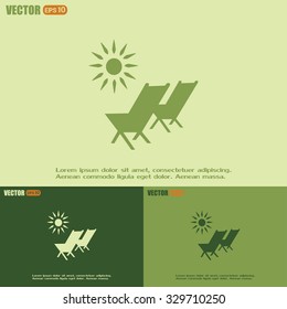 Vector illustration of a sun lounger