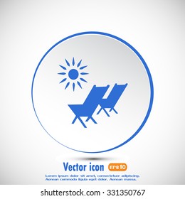 Vector illustration of a sun lounger