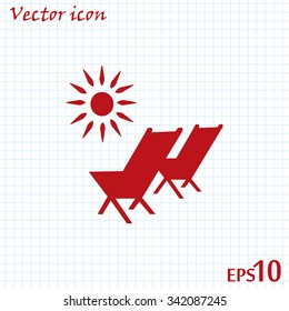Vector illustration of a sun lounger