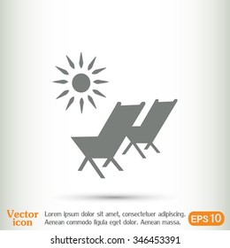 Vector illustration of a sun lounger