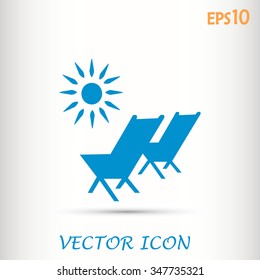 Vector illustration of a sun lounger