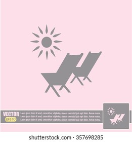 Vector illustration of a sun lounger