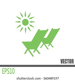 Vector illustration of a sun lounger