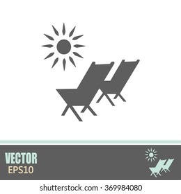 Vector illustration of a sun lounger