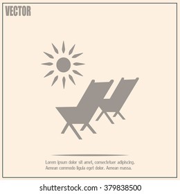 Vector illustration of a sun lounger
