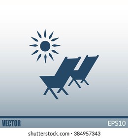 Vector illustration of a sun lounger