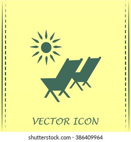 Vector illustration of a sun lounger