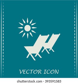 Vector illustration of a sun lounger