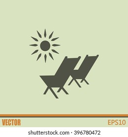 Vector illustration of a sun lounger
