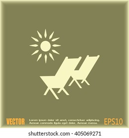 Vector illustration of a sun lounger