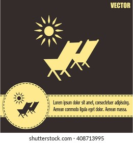 Vector illustration of a sun lounger