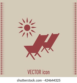 Vector illustration of a sun lounger