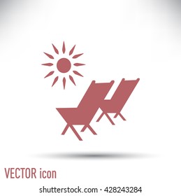 Vector illustration of a sun lounger