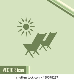 Vector illustration of a sun lounger