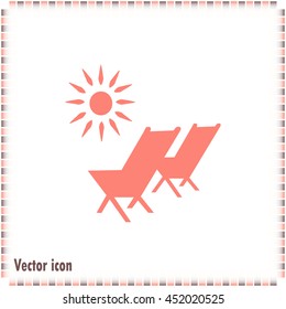 Vector illustration of a sun lounger