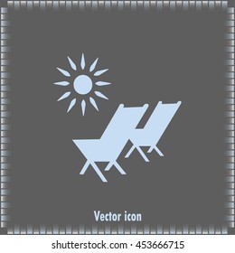Vector illustration of a sun lounger