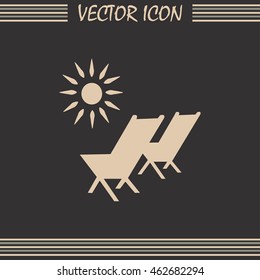 Vector illustration of a sun lounger
